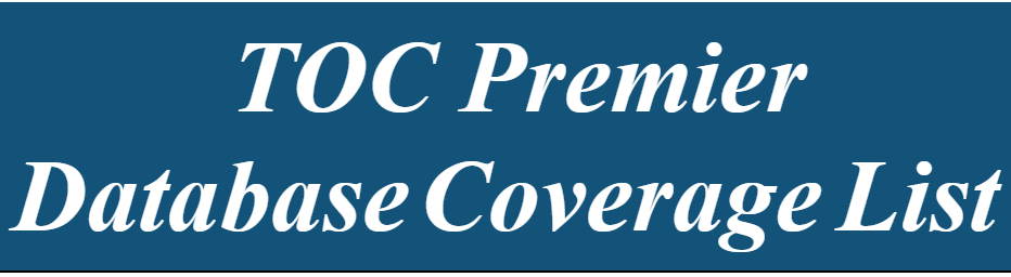 EBSCO - TOC Premier Database